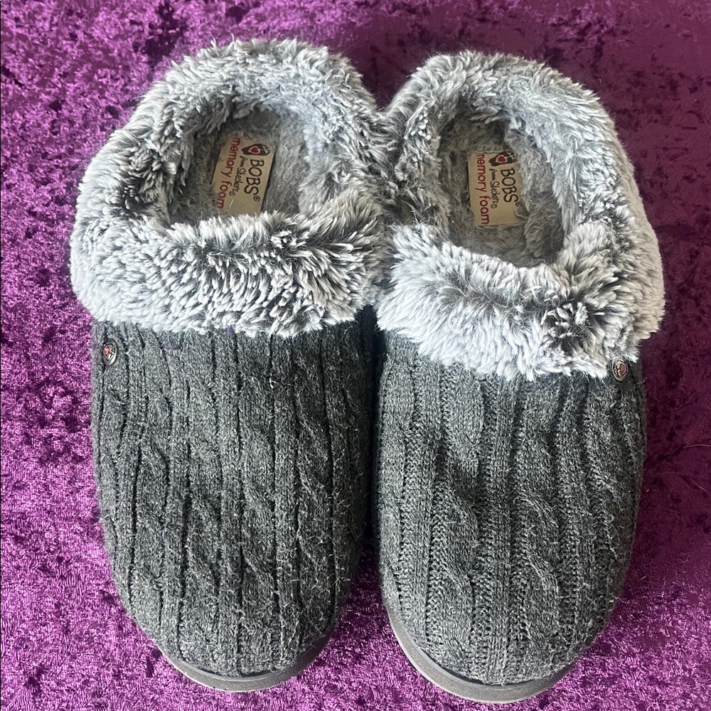 Skechers Women's Charcoal Plush Slippers